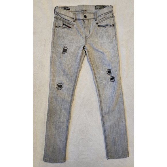 DIESEL D.N.A. Belthy 0676M Stretch Women Jeans W25/L30 Slim Straight Low Waist - Picture 1 of 15